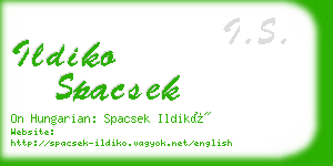 ildiko spacsek business card